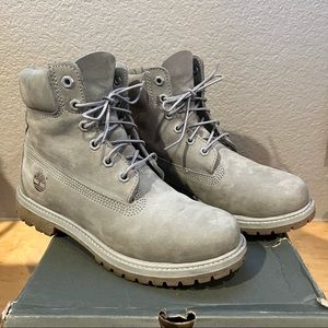 Grey Timberland Waterproof Boots